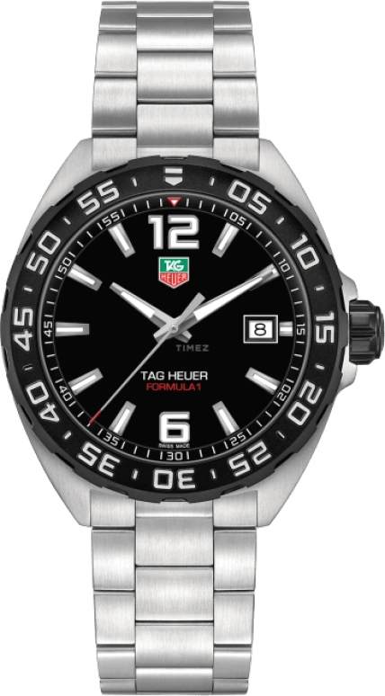 TAG Heuer,Formula 1 41mm,41mm,Stainless Steel,Black,Quartz,Big Date,Sapphire,WAZ1110,WAZ1110.BA0875