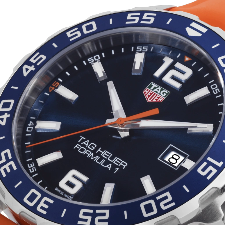 TAG Heuer,Formula 1 43mm,43mm,Stainless Steel,Blue,Quartz,Day,Sapphire,Crystal Glass,WAZ1010,WAZ1010.FT8028