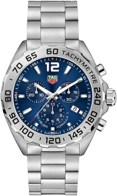 TAG Heuer,Formula 1 43mm,43mm,Stainless Steel,Blue,Quartz,Chronograph,Date,CAZ101K,CAZ101K.BA0842