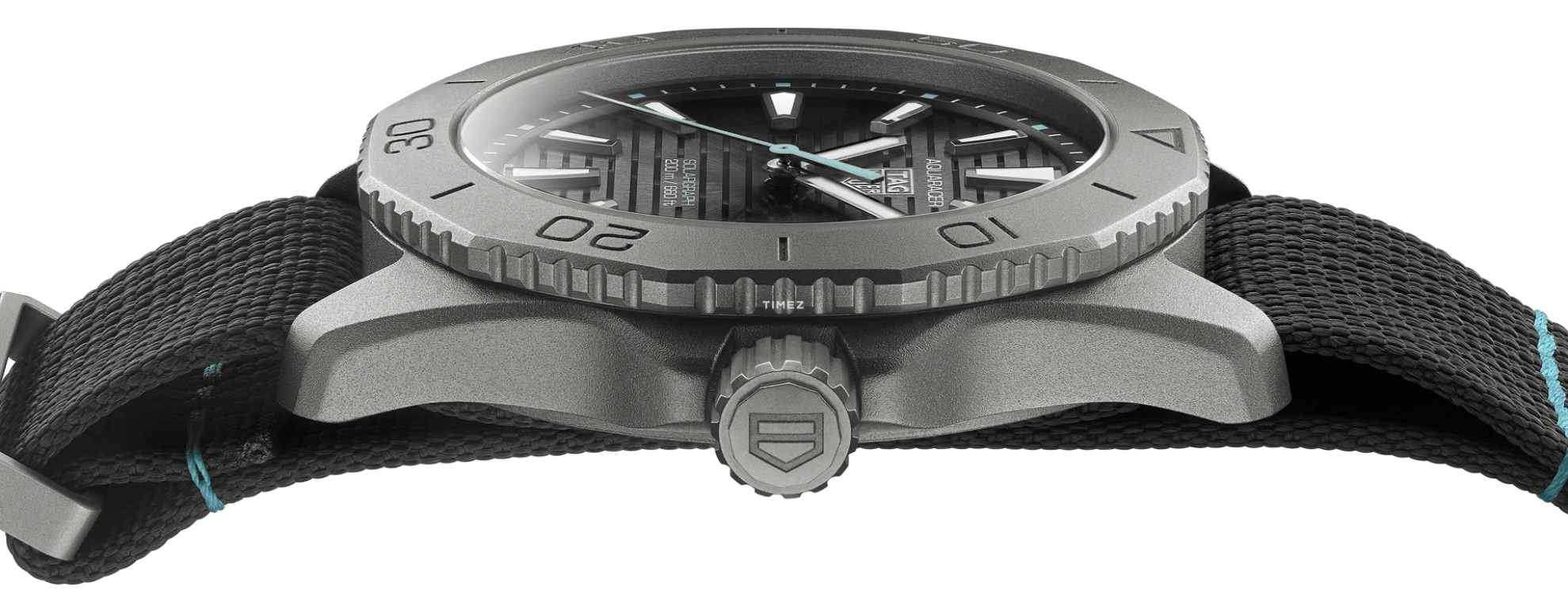 TAG Heuer,Aquaracer 40mm,40mm,Titanium,Black,Quartz,Day,Solar Charging,WBP1180,WBP1180.FN8027