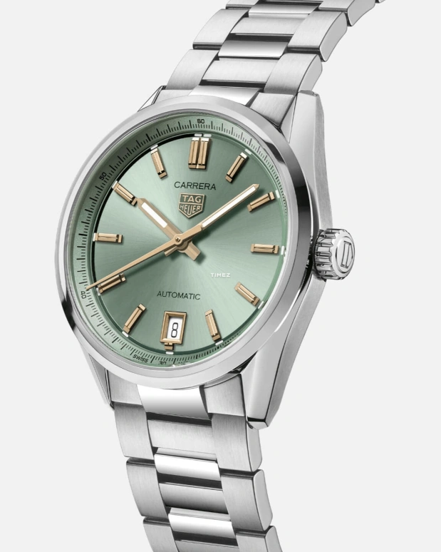 TAG Heuer,Carrera 36mm,36mm,Stainless Steel,Green,Automatic,Day,46hours,WBN2312,WBN2312.BA0001