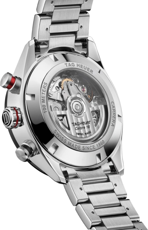 TAG Heuer,Carrera 44mm,44mm,Stainless Steel,Ceramic,Black,Automatic,Chronograph,Date,Day,CBN2A1AA,CBN2A1AA.BA0643