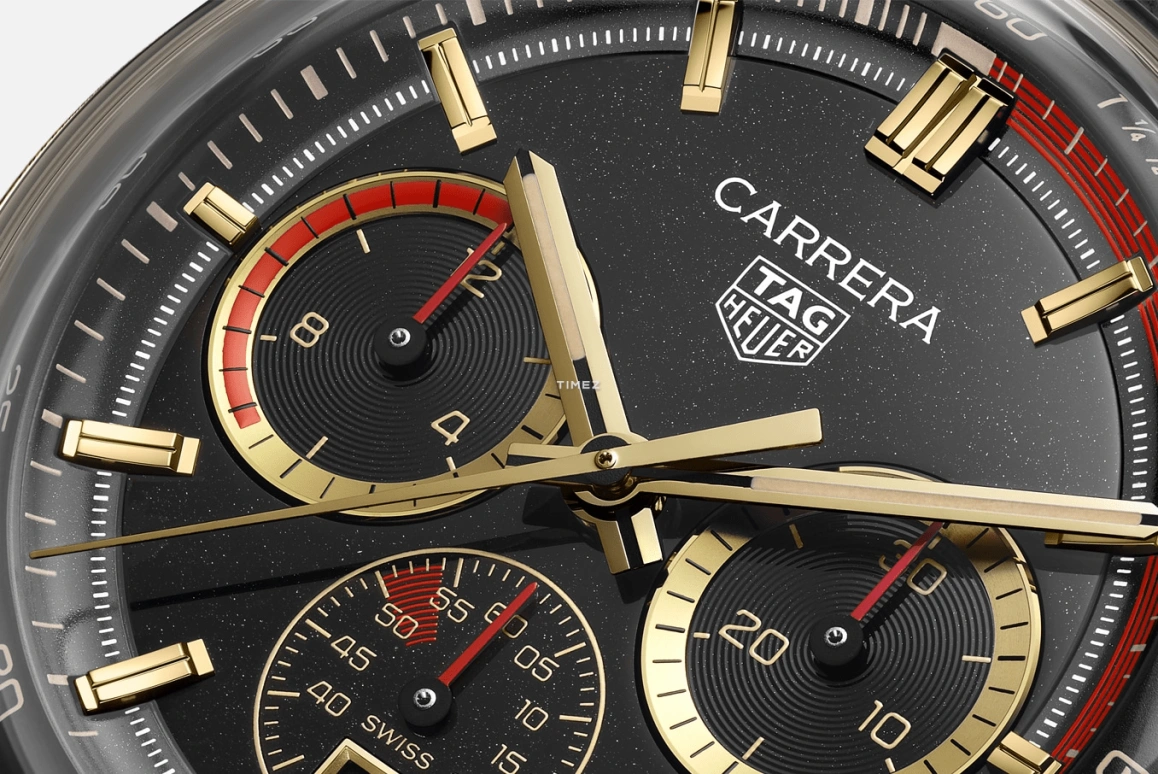 TAG Heuer,Carrera 42mm,42mm,Yellow Gold,Black,Automatic,Chronograph,Day,CBS2041,CBS2041.EB0382