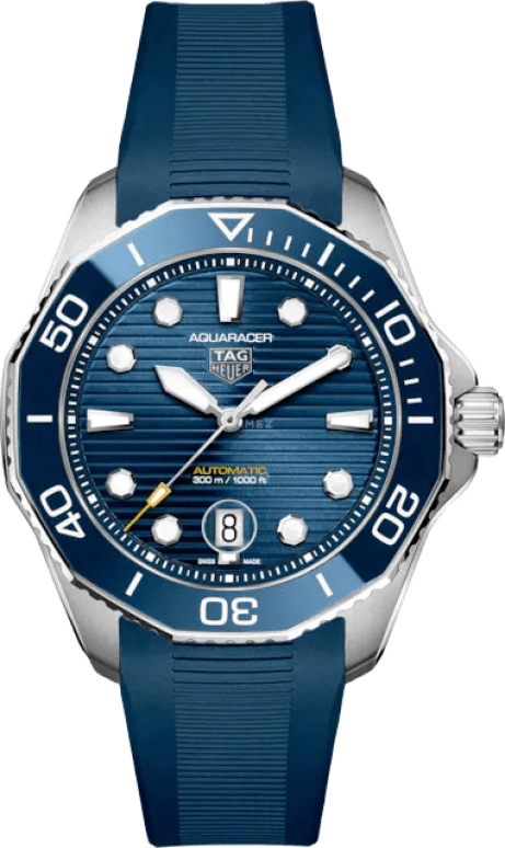 TAG Heuer,Aquaracer 43mm,43mm,Ceramic,Stainless Steel,Blue,Automatic,Chronograph,Date,WBP201B,WBP201B.FT6198