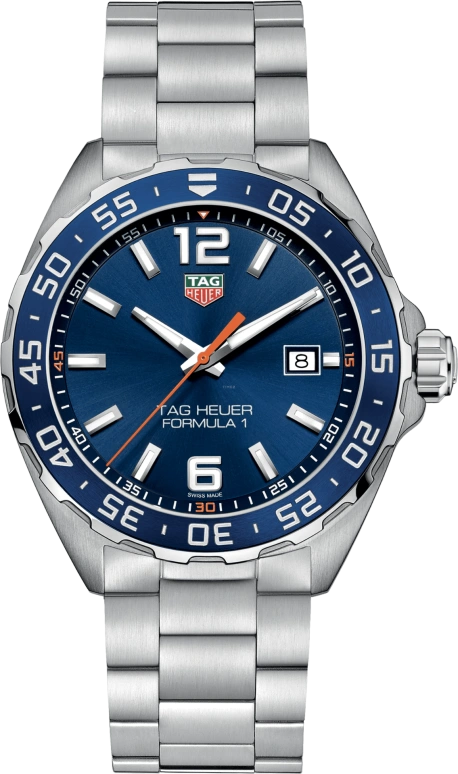 TAG Heuer,Formula 1 43mm,43mm,Stainless Steel,Blue,Quartz,Date,Sapphire,WAZ1010,WAZ1010.BA0842