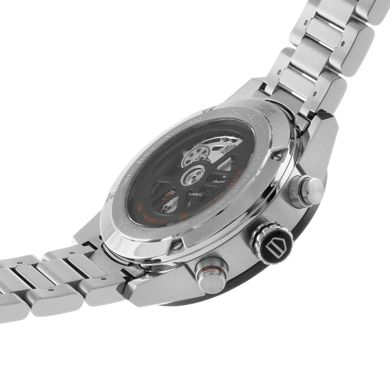 TAG Heuer,Carrera 43mm,43mm,Stainless Steel,Black,Automatic,Chronograph,Day,CAR201V,CAR201V.BA0714