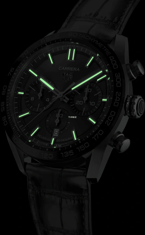 TAG Heuer,Carrera 44mm,44mm,Stainless Steel,Ceramic,Black,Automatic,Chronograph,Day,CBN2A1B,CBN2A1B.FC6481