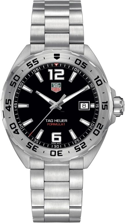 TAG Heuer,Formula 1 41mm,41mm,Stainless Steel,Black,Quartz,Date,Sapphire,WAZ1112,WAZ1112.BA0875