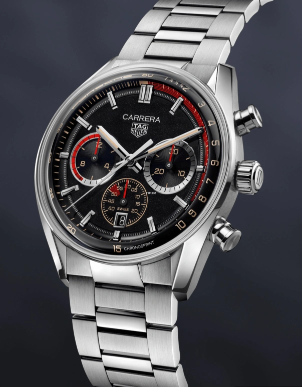 TAG Heuer,Carrera 42mm,42mm,Stainless Steel,Black,Automatic,Chronograph,Day,CBS2015,CBS2015.EB0381