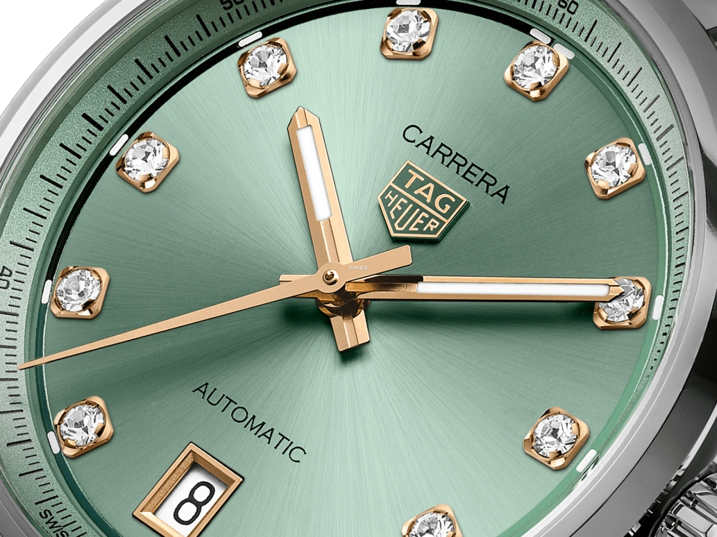 TAG Heuer,Carrera 36mm,36mm,Stainless Steel,Green,Automatic,Day,46hours,WBN2317,WBN2317.BA0001