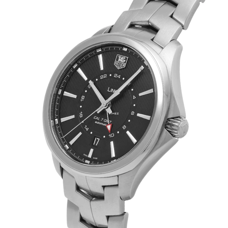 TAG Heuer,Link 42mm,42mm,Stainless Steel,Black,Automatic,Day,Dule Time,WAT201A,WAT201A.BA0951