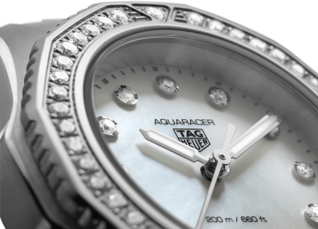 TAG Heuer,Aquaracer 30mm,30mm,Stainless Steel,White,Quartz,Day,Sapphire,WBP1417,WBP1417.BA0622