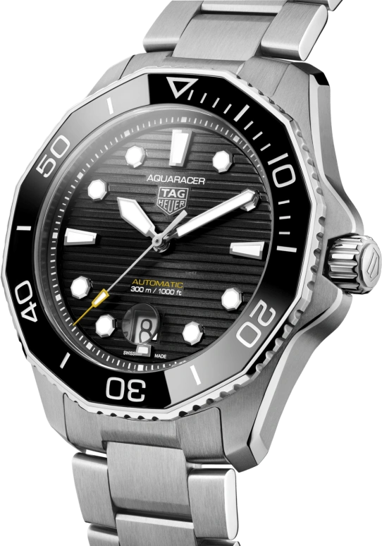TAG Heuer,Aquaracer 43mm,43mm,Ceramic,Stainless Steel,Black,Automatic,Chronograph,Date,WBP201A,WBP201A.BA0632