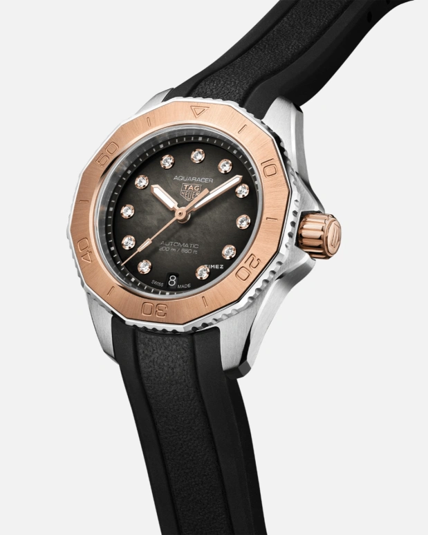 TAG Heuer,Aquaracer 30mm,30mm,Stainless Steel,Black,Automatic,Day,Sapphire,Crystal Glass,WBP2451,WBP2451.FT6200