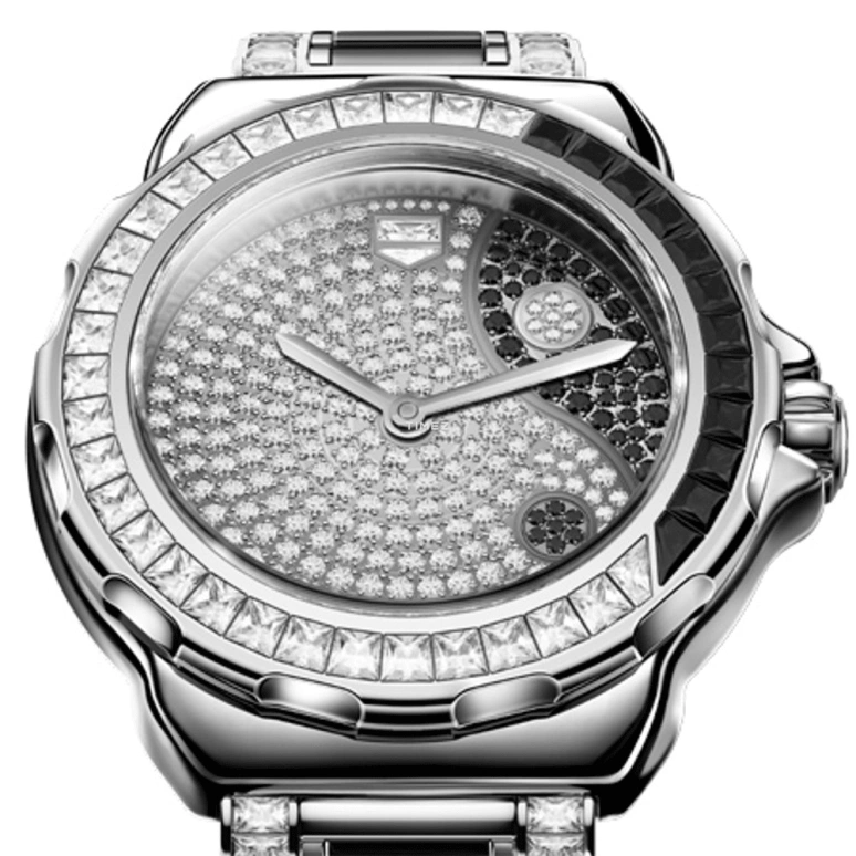 TAG Heuer,Formula 1 32mm,32mm,White Gold,Silver,Black,Quartz,Sapphire,Round,WAH1340,WAH1340.BG0880