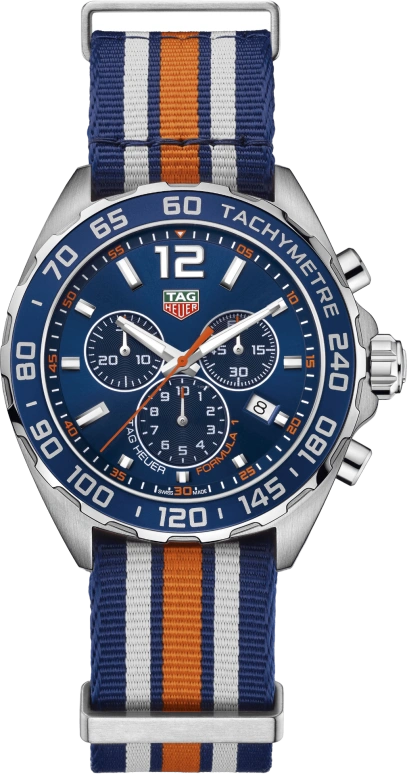 TAG Heuer,Formula 1 43mm,43mm,Stainless Steel,Blue,Quartz,Chronograph,Date,CAZ1014,CAZ1014.FC8196