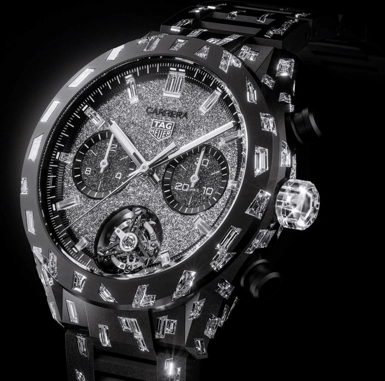 TAG Heuer,Carrera 44mm,44mm,Aluminium,Black,Automatic,Chronograph,Tourbillon,CBN5A91,CBN5A91.BZ0000