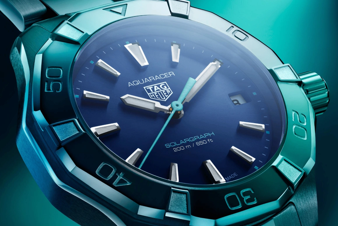 TAG Heuer,Aquaracer 34mm,34mm,Stainless Steel,Blue,Quartz,Day,In-house Caliber,WBP1311,WBP1311.BA0005