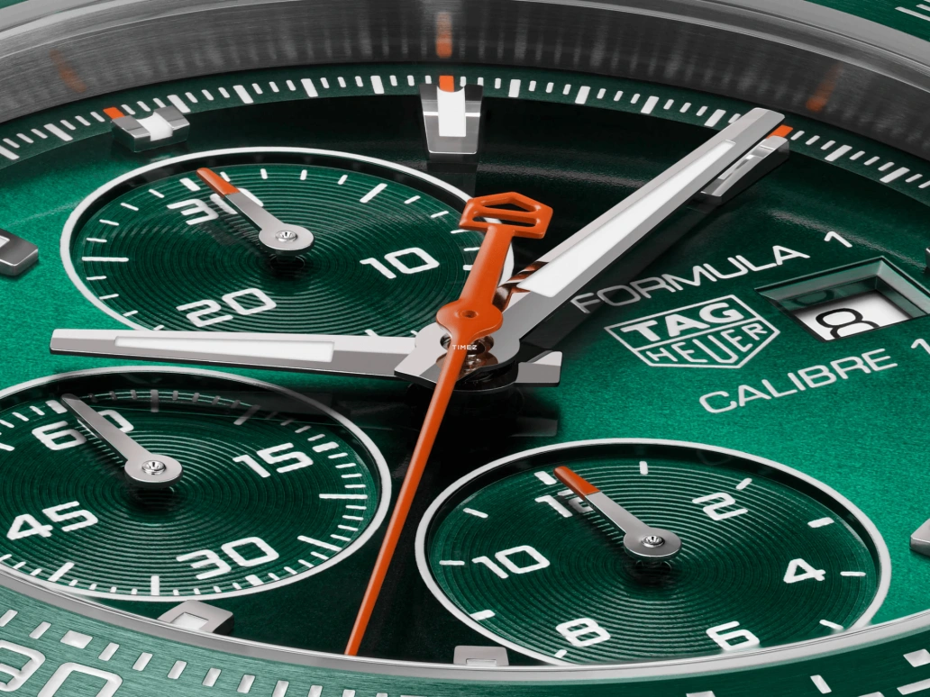 TAG Heuer,Formula 1 44mm,44mm,Ceramic,Stainless Steel,Green,Automatic,Chronograph,Day,CAZ201H,CAZ201H.BA0876