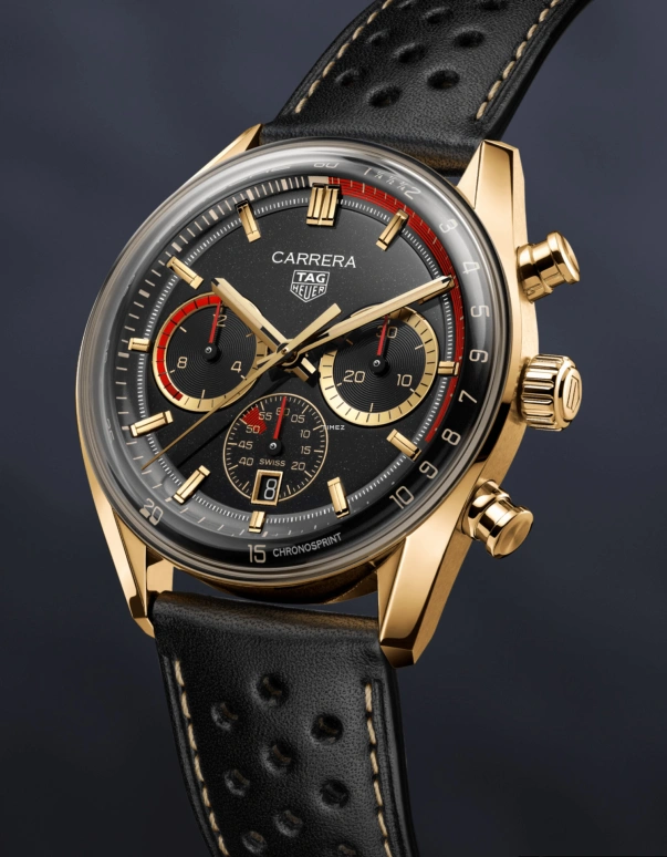 TAG Heuer,Carrera 42mm,42mm,Yellow Gold,Black,Automatic,Chronograph,Day,CBS2041,CBS2041.EB0382