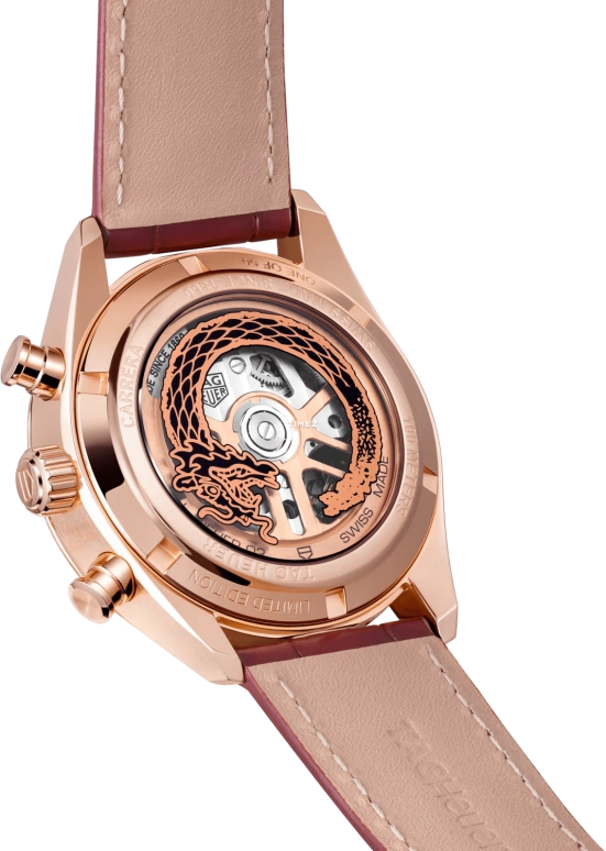 TAG Heuer,Carrera 42mm,42mm,Rose Gold,Rose Gold,Red,Automatic,Chronograph,Day,CBN2048,CBN2048.FC8323