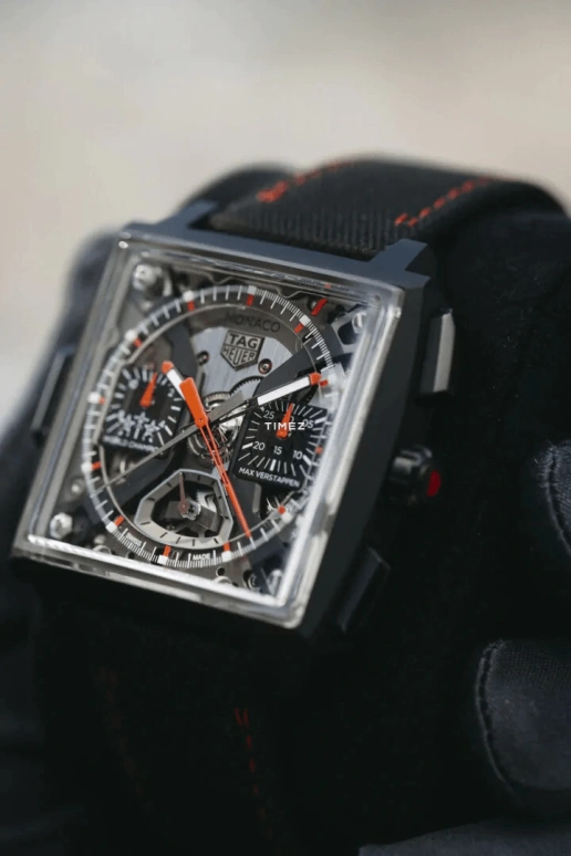 TAG Heuer,Monaco 39mm,39mm,Titanium,Black,Grey,Automatic,Chronograph,Rattrapante,Max Verstappen Limited Edition