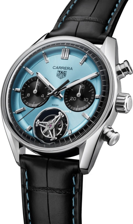 TAG Heuer,Carrera 42mm,42mm,Stainless Steel,Blue,Black,Automatic,Chronograph,Tourbillon,CBS5014,CBS5014.FC6573