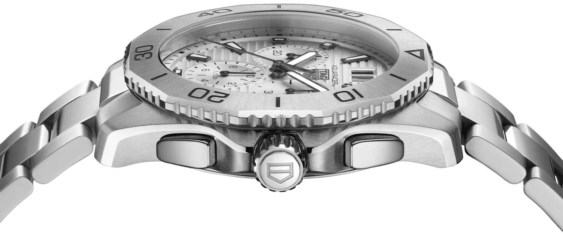 TAG Heuer,Aquaracer 40mm,40mm,Stainless Steel,Grey,Quartz,Chronograph,Day,CBP1111,CBP1111.BA0627
