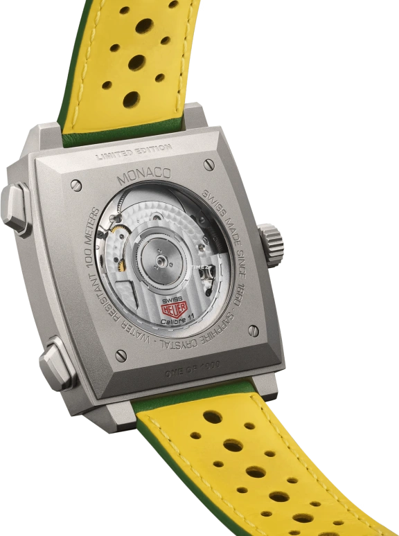 TAG Heuer,Monaco 39mm,39mm,Titanium,Silver,Green,Automatic,Chronograph,Day,CAW218E,CAW218E.FC6565