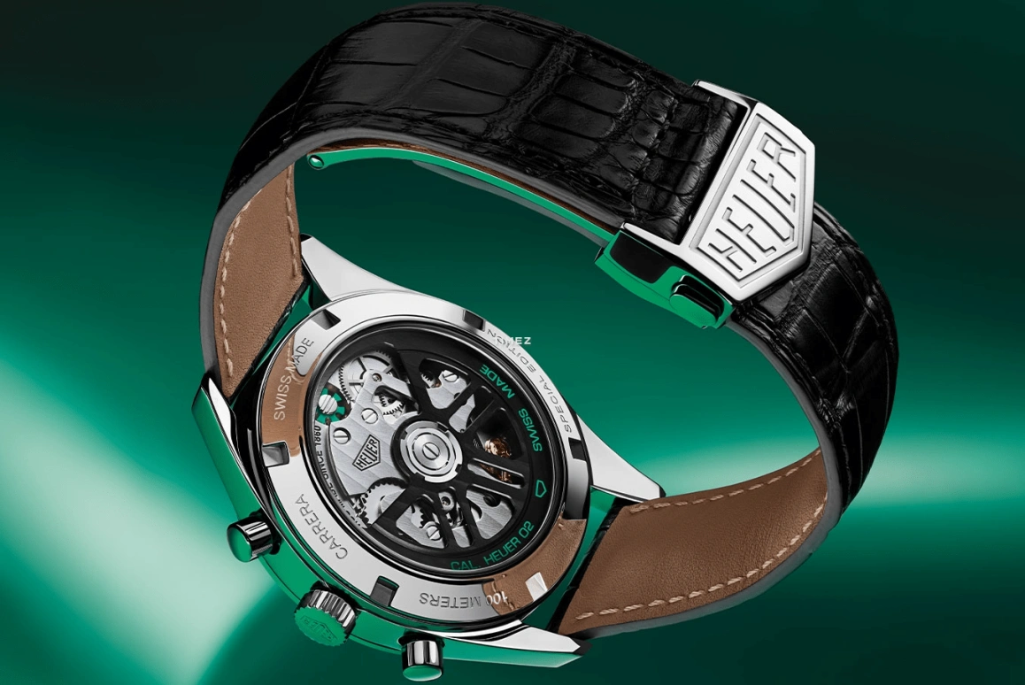 TAG Heuer,Carrera 39mm,39mm,Stainless Steel,Green,Automatic,Chronograph,80hours,Chris Evans,CBK221F,CBK221F.FC6479
