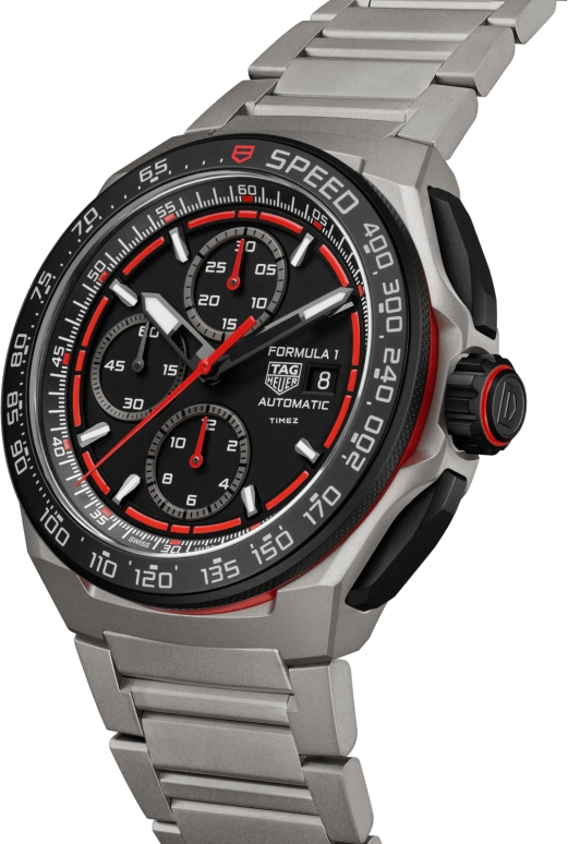 TAG Heuer,Formula 1 44mm,44mm,Titanium,Aluminium,Black,Automatic,Chronograph,Day,CBZ2082,CBZ2082.BF0009