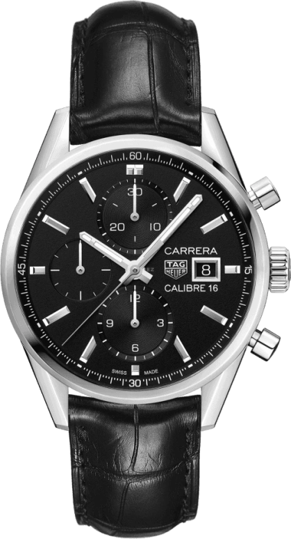 TAG Heuer,Carrera 41mm,41mm,Stainless Steel,Black,Automatic,Chronograph,Date,CBK2110,CBK2110.FC6266