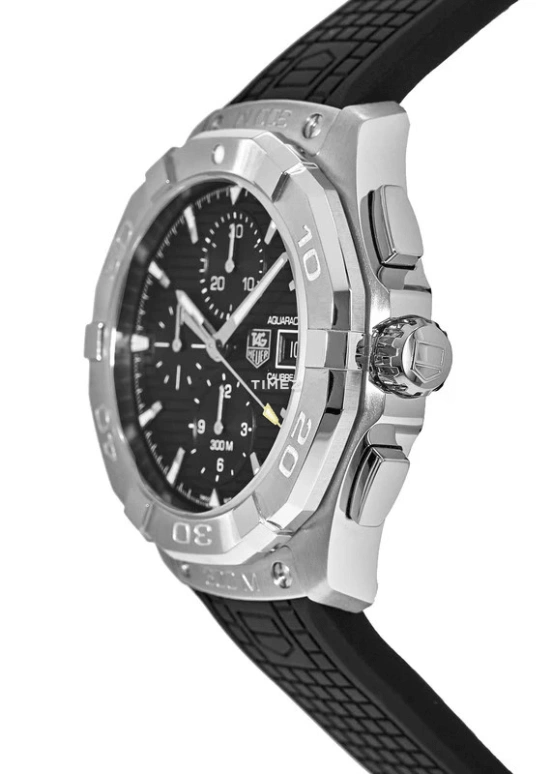 TAG Heuer,Aquaracer 43mm,43mm,Stainless Steel,Black,Automatic,Chronograph,Day,CAY2110,CAY2110.FT6041
