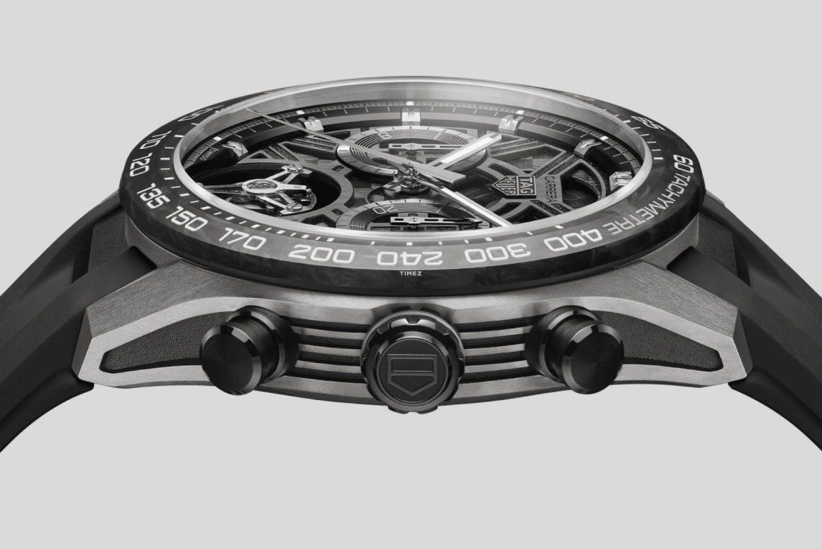 TAG Heuer,Carrera 44mm,44mm,Titanium,Skeleton,Grey,Automatic,Chronograph,Tourbillon,CBU5080,CBU5080.FT6272