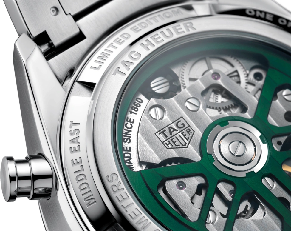 TAG Heuer,Carrera 42mm,42mm,Stainless Steel,Green,Automatic,Chronograph,Day,CBN2014,CBN2014.EB0240