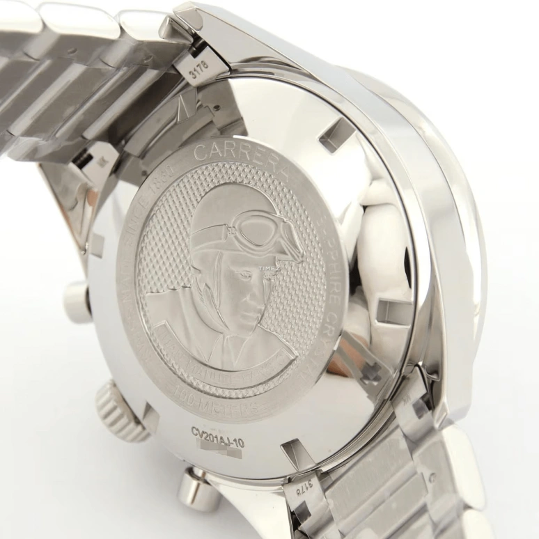TAG Heuer,Carrera 41mm,41mm,Stainless Steel,Black,Automatic,Chronograph,Day,CV201AJ,CV201AJ.BA0715