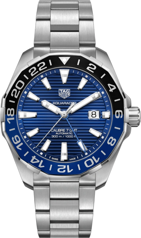 TAG Heuer,Aquaracer 43mm,43mm,Stainless Steel,Blue,Automatic,Date,46hours,WAY201T,WAY201T.BA0927