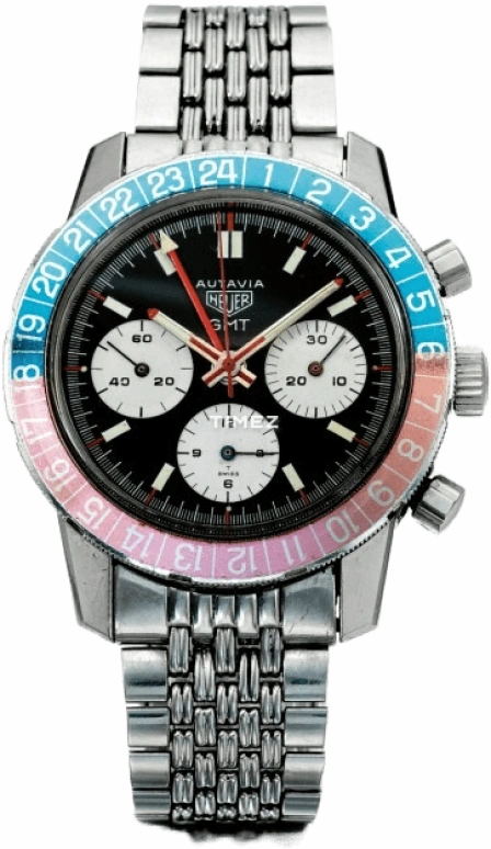 TAG Heuer,Autavia 40mm,40mm,Stainless Steel,Black,White,Handwound,Chronograph,Dule Time,2446C AUTAVIA GMT