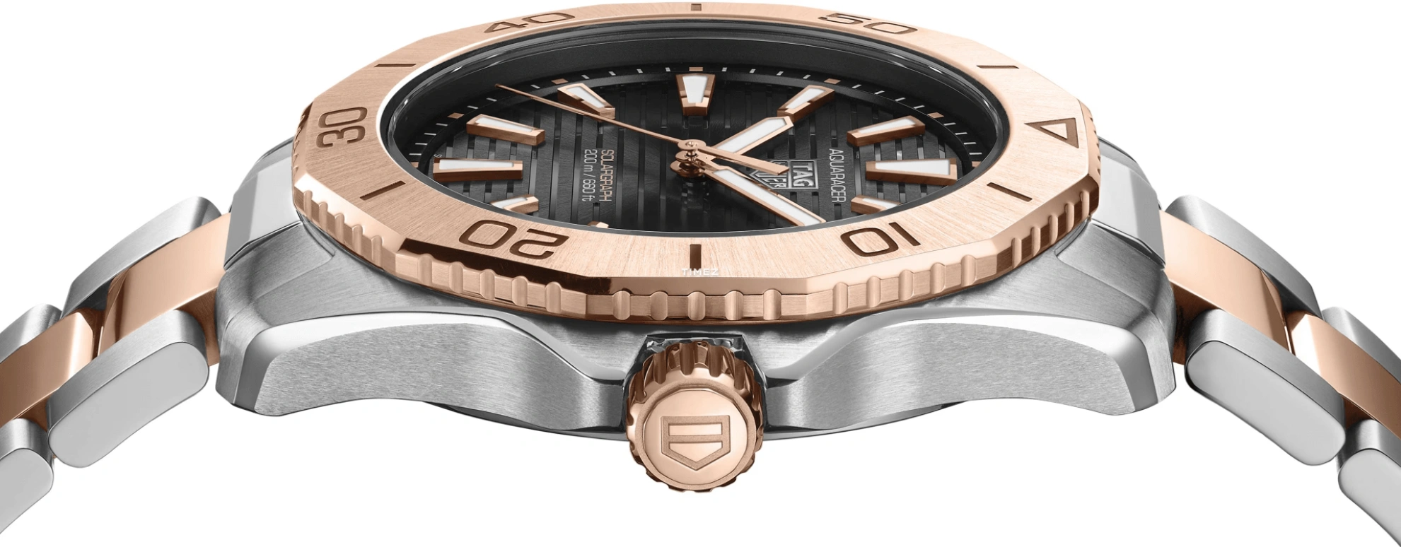 TAG Heuer,Aquaracer 40mm,40mm,Stainless Steel,Chocolate,Quartz,Day,In-house Caliber,WBP1121,WBP1121.BB0003