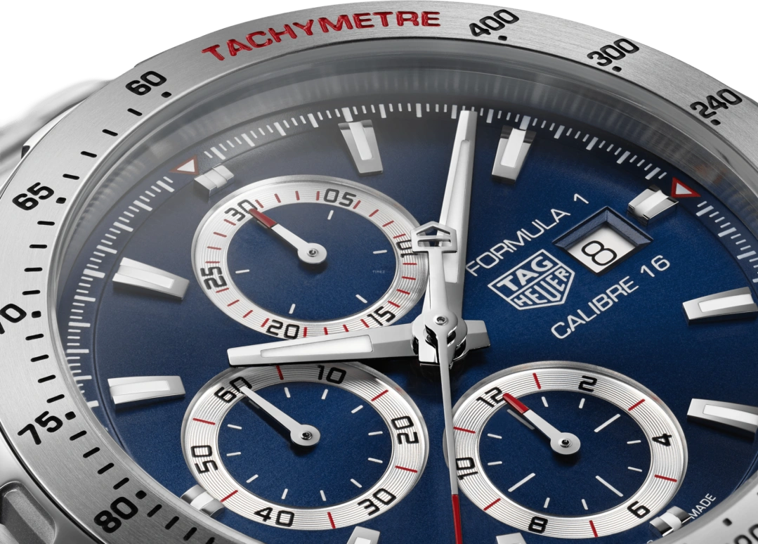 TAG Heuer,Formula 1 44mm,44mm,Stainless Steel,White,Blue,Red,Automatic,42hours,In-house Caliber,CAZ2015,CAZ2015.BA0876