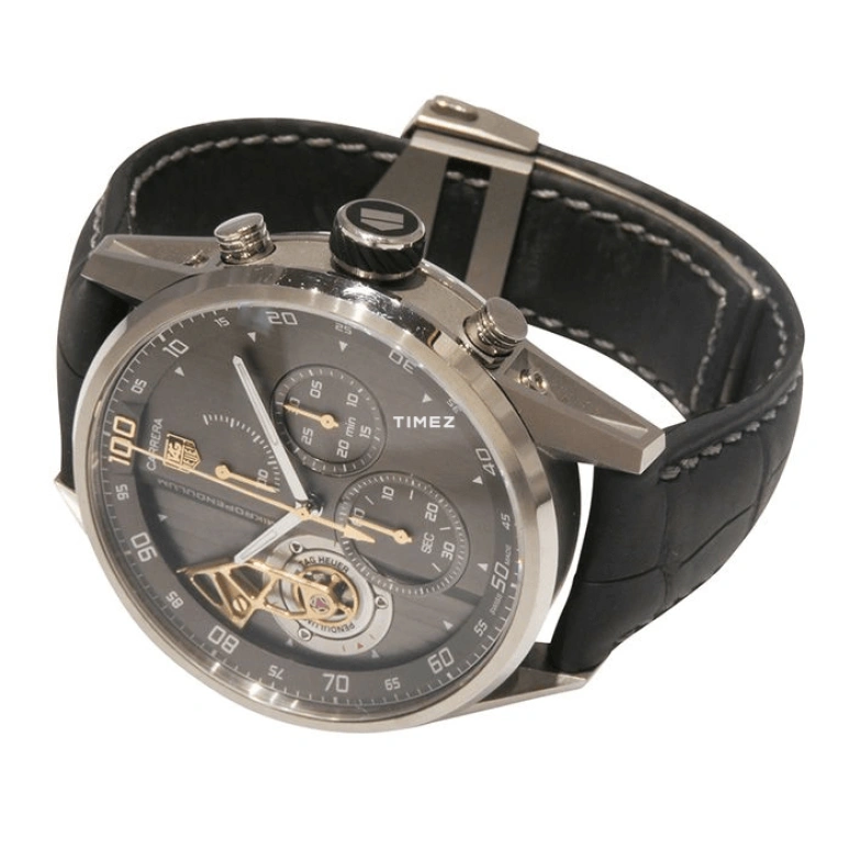 TAG Heuer,Carrera 45mm,45mm,Titanium,Grey,Automatic,Chronograph,Tourbillon,CAR2B83,CAR2B83.FC6339