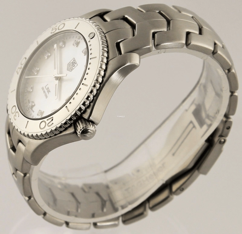 TAG Heuer,Link 43mm,43mm,Stainless Steel,White,Quartz,Day,Sapphire,WJ1114,WJ1114.BA0570
