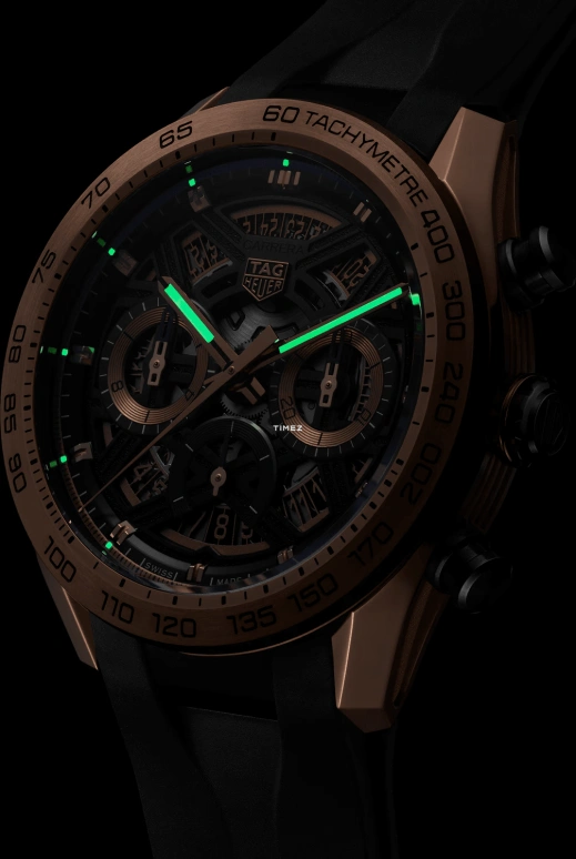 TAG Heuer,Carrera 44mm,44mm,Rose Gold,Titanium,Black,Rose Gold,Automatic,Chronograph,Day,CBU2051,CBU2051.FT6273