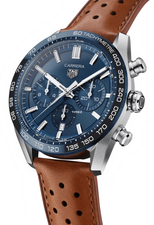 TAG Heuer,Carrera 44mm,44mm,Stainless Steel,Blue,Automatic,Chronograph,Day,CBN2A1A,CBN2A1A.FC6537