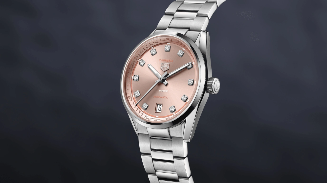 TAG Heuer,Carrera 36mm,36mm,Stainless Steel,Pink,Automatic,Day,46hours,WBN231D,WBN231D.BA0001