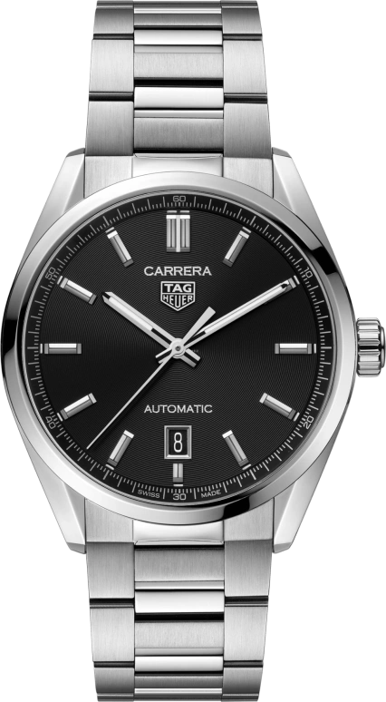 TAG Heuer,Carrera 39mm,39mm,Stainless Steel,Black,Automatic,Chronograph,Date,WBN2110,WBN2110.BA0639