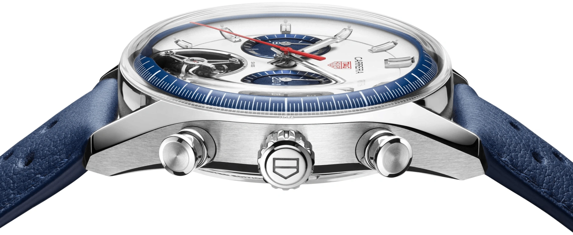 TAG Heuer,Carrera 42mm,42mm,Stainless Steel,Blue,White,Automatic,Chronograph,Tourbillon,CBS5013,CBS5013.EB0375
