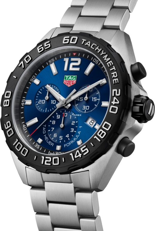 TAG Heuer,Formula 1 43mm,43mm,Stainless Steel,Blue,Quartz,Chronograph,Day,CAZ101AV,CAZ101AV.BA0842