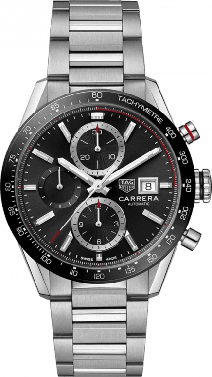 TAG Heuer,Carrera 41mm,41mm,Ceramic,Stainless Steel,Black,Automatic,Chronograph,Date,CBM2110,CBM2110.BA0651