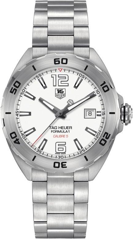 TAG Heuer,Formula 1 41mm,41mm,Stainless Steel,White,Automatic,Day,42hours,WAZ2114,WAZ2114.BA0875